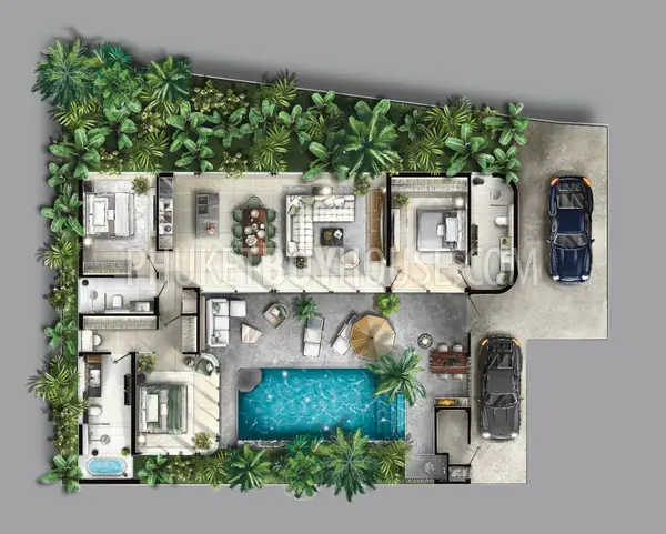 BAN7201: Family 3-Bedroom Pool Villa in Bang Tao. Photo #35