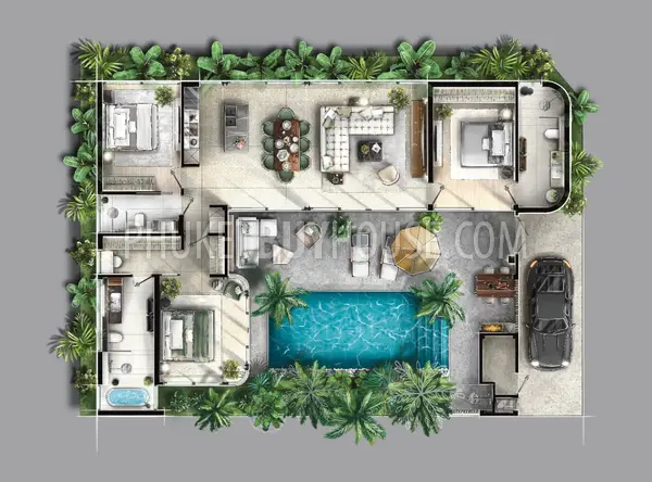 BAN7201: Family 3-Bedroom Pool Villa in Bang Tao. Photo #43