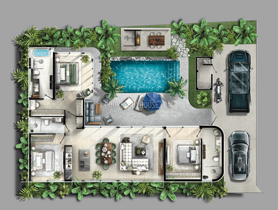 NAI21789: Three Bedroom Private Pool Villa in Nai Harn. Photo #49