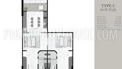 SUR21854: Luxurious Modern Condominium With 2 Bedroom at Surin Beach. 照片 #5
