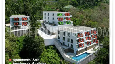 KAT4401: Sea View Apartment with 2 Bedrooms in Kata Beach. Photo #3