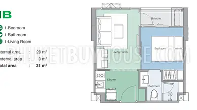BAN21822: One Bedroom Apartment Not Far From Bang Tao Beach. 照片 #13