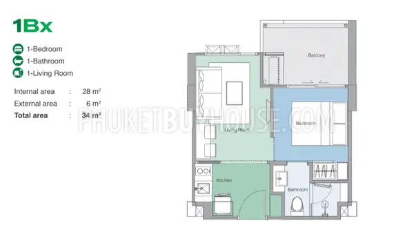 BAN21822: One Bedroom Apartment Not Far From Bang Tao Beach. Photo #15