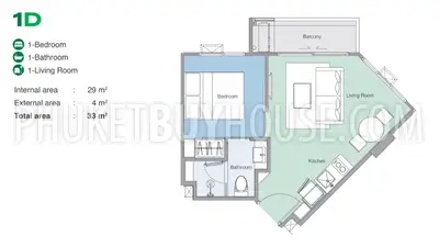 BAN21822: One Bedroom Apartment Not Far From Bang Tao Beach. Photo #17