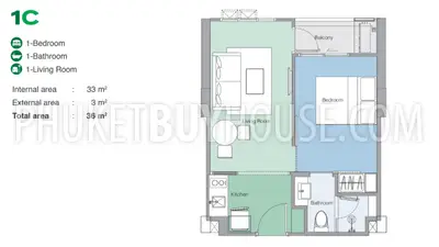 BAN21822: One Bedroom Apartment Not Far From Bang Tao Beach. Photo #18