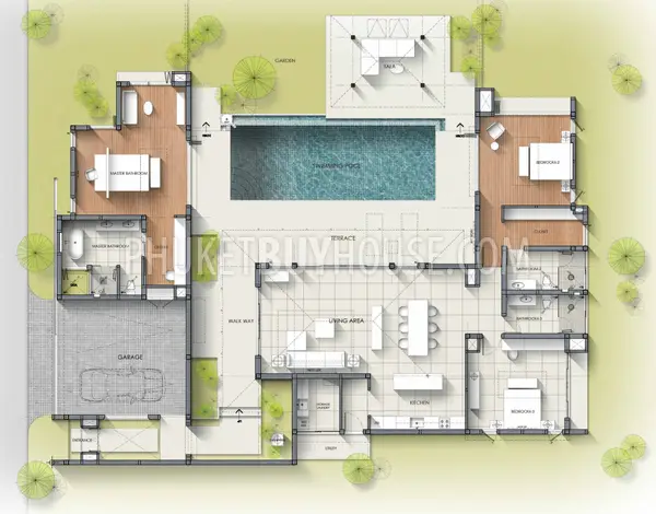 TAL21829: Three Bedroom Pool Villa in Thalang Area. 照片 #2