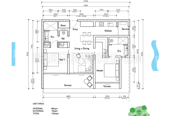BAN21844: Beach Front Condominium In Bangtao. 照片 #7
