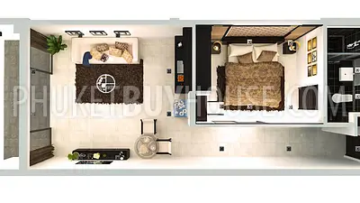 PAT4473: 1 Bedroom Apartment 60 sq.m. in Patong. Photo #2