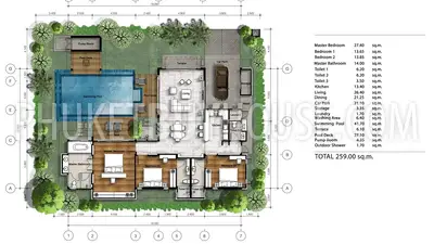 BAN4500: Large Modern 3 bedroom Villa with Private Swimming Pool in Bang Tao. Photo #10