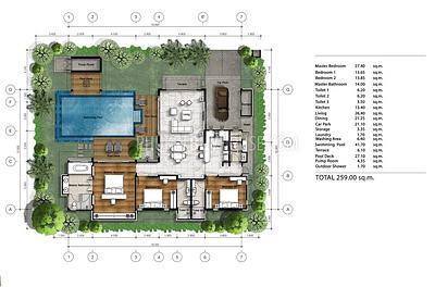 BAN4500: Bang Tao带私人游泳池的大型现代化三居室别墅. Photo #10