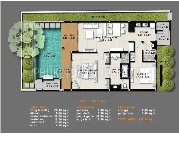 RAW4456: Two bedrooms Villa with private pool in Rawai. Fotoğraf #18