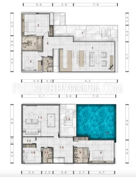 LAY4525: Tropical modern villa with 4 bedrooms on Phuket. Photo #8