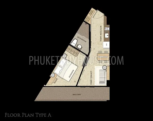 KAM4624: One bedroom Uniquely Designed Apartment in Kamala. Photo #2
