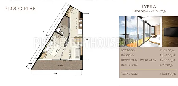 KAM4624: One bedroom Uniquely Designed Apartment in Kamala. Photo #3