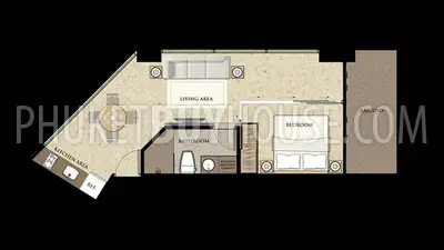KAM4626: One bedroom apartment in new Condo for sale in Kamala. Fotoğraf #1