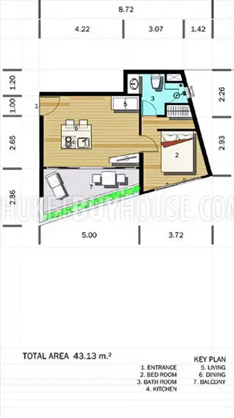 KAT4571: One bedroom apartment in modern development in 1.5 km from Kata beach. 照片 #4