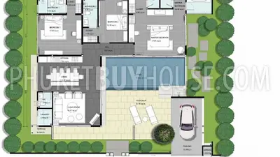 CHA4577: Three bedroom villa with private pool in Chalong. Photo #2