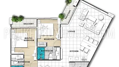 NAY4585: Spacious apartment near the international airport in Phuket. Photo #6