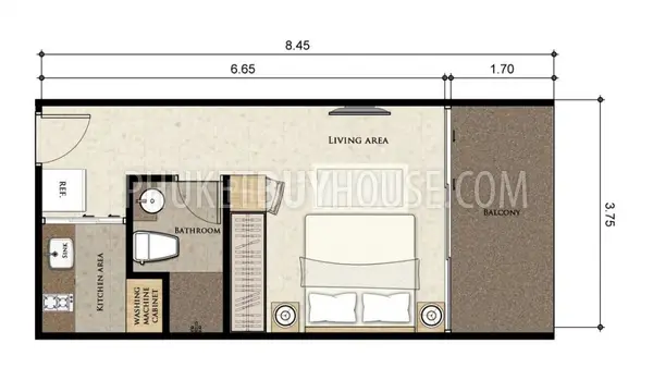 KAM4777: 32 sq.m. apartment in Kamala. Photo #1