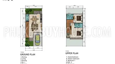 CHA4800: Two Bedroom Townhomes for Sale in Chalong. 照片 #6