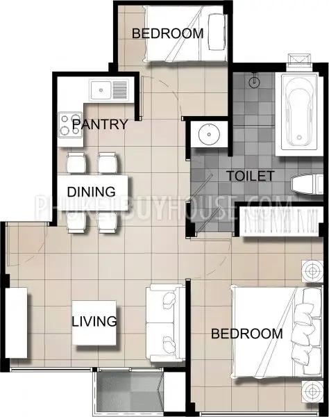 KAM4965: New boutique condominium with 1 and 2 bedrooms - Kamala beach. Photo #14