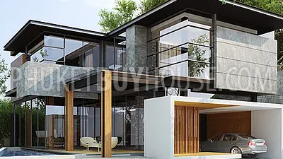 KAM5024: New villas near Kamala with unique eco design for sale on Phuket. Photo #12