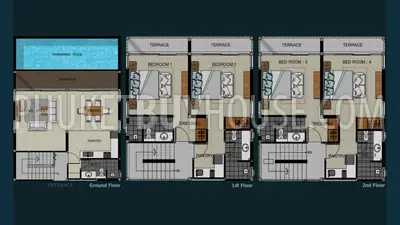KAT5320: Modern 4 Bedroom Pool Villa in Kata. 照片 #11