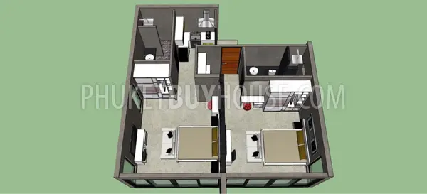 KAT5320: Modern 4 Bedroom Pool Villa in Kata. Fotoğraf #26