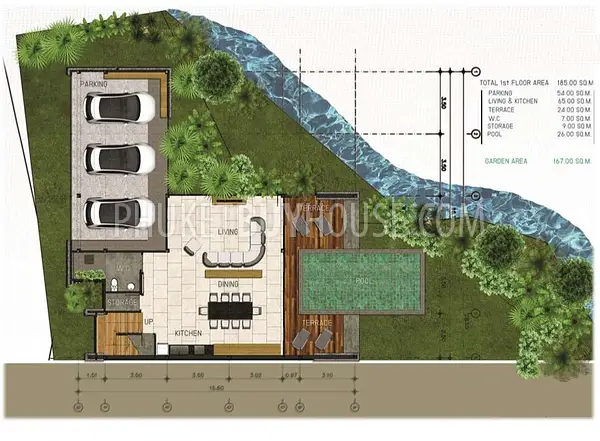 KAM5331: 3 Bedroom Villa-Townhome in Kamala. Photo #3