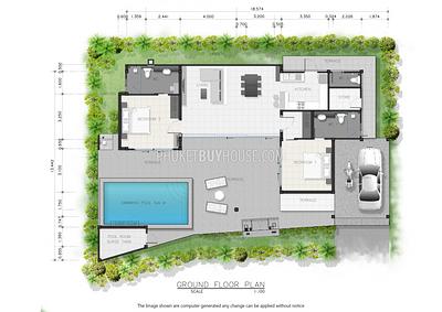 CHA5387: 当代两居室别墅，私人游泳池位于大佛下方. Photo #2