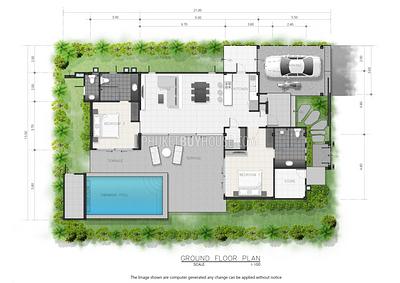 CHA5387: 当代两居室别墅，私人游泳池位于大佛下方. Photo #5