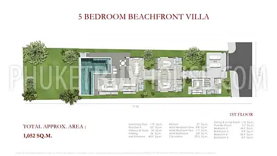 PHA5371: Luxury Oceanfront Villa at Natai Beach. Photo #17