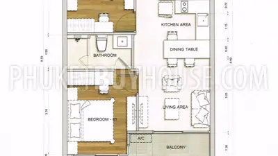 NAI5474: 2 Bedroom Apartment For Sale, 500 meters to the beach of Nai Harn. Photo #17