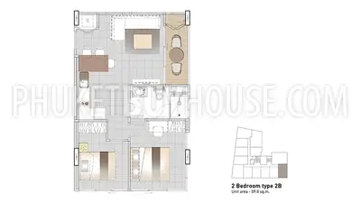 BAN5478: Luxury 1 Bedroom Apartment in New Project in BangTao. Fotoğraf #1