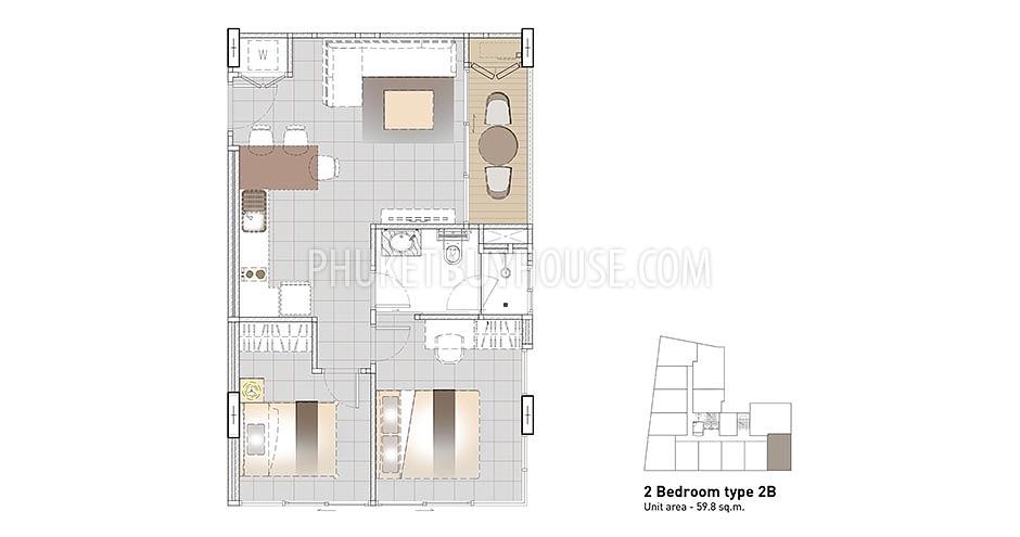 BAN5478: Luxury 1 Bedroom Apartment in New Project in BangTao. Photo #1