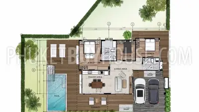CHA5514: 3 BDR Villas in New project at Chalong. Photo #8