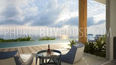 KAT5502: Sea View 1 Bedroom Apartment in New Project at Kata Noi. Fotoğraf #5