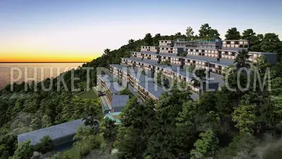 KAT5502: Sea View 1 Bedroom Apartment in New Project at Kata Noi. Fotoğraf #9