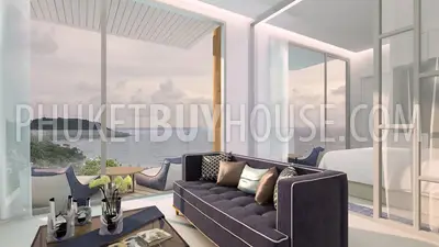 KAT5503: 2 Bedroom Apartment with Panoramic Sea View at Kata Noi. Fotoğraf #5