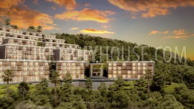 KAT5503: 2 Bedroom Apartment with Panoramic Sea View at Kata Noi. Fotoğraf #9
