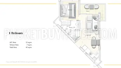 BAN5547: 1 Bedroom Apartment for Sale in Bang Tao Beach. Fotoğraf #13