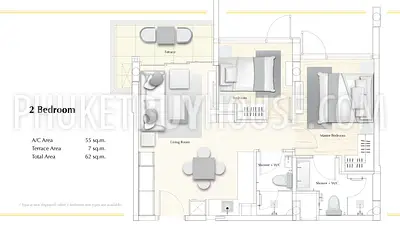 BAN5548: 2 Bedroom Apartment in Successful Development, Bangtao Beach. Fotoğraf #1