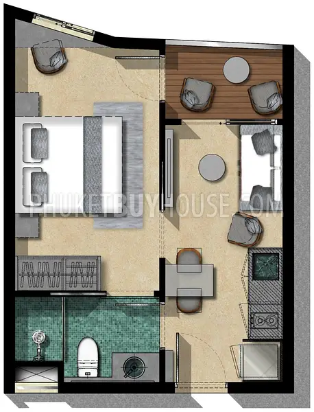KAR5595: Amazing 1 Bedroom Apartment in New Condo project - Karon beach. Fotoğraf #4