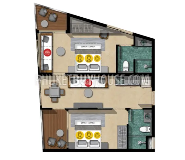 KAR5596: Two Bedroom Apartment For Sale in Brand New Luxurious Condominium in Karon beach. Photo #33