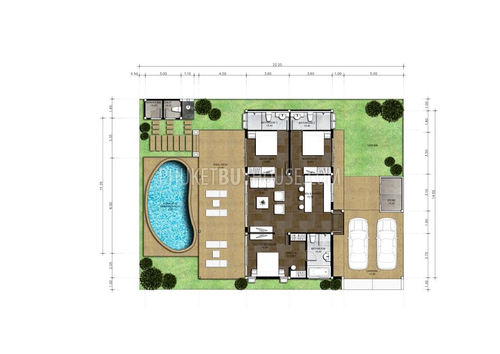 RAW5598: Modern 2-bedroom Villa With Private Swimming Pool at Rawai. Photo #2