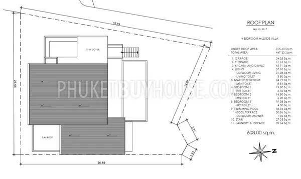 NAI5600: New Tropical Villa with 4 Bedrooms, swimming pool and skylight roof in Nai Harn. Photo #30