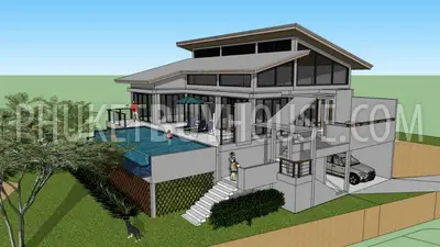 NAI5600: New Tropical Villa with 4 Bedrooms, swimming pool and skylight roof in Nai Harn. Photo #32