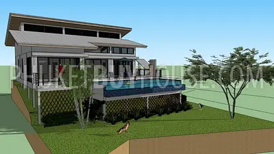NAI5600: New Tropical Villa with 4 Bedrooms, swimming pool and skylight roof in Nai Harn. Photo #35