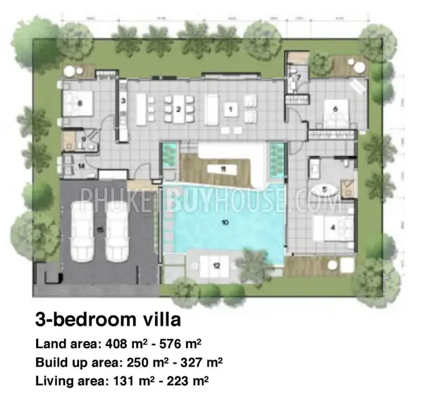 KAM5603: New luxury residence complex with 2 and 3 bedroom villa - Kamala Beach. Photo #1