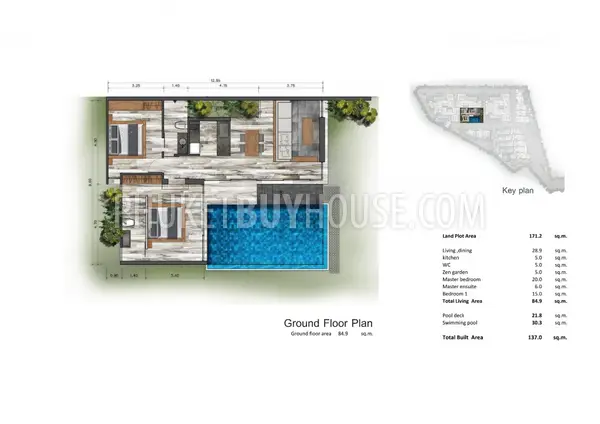 LAY5607: Gorgeous Two-Bedroom Villa with pool near Layan and Bangtao beaches. Photo #4